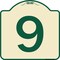 Signmission Sign with Number 9 Heavy-Gauge Aluminum Architectural Sign, 18" x 18", TG-1818-22899 A-DES-TG-1818-22899 - alternate 1